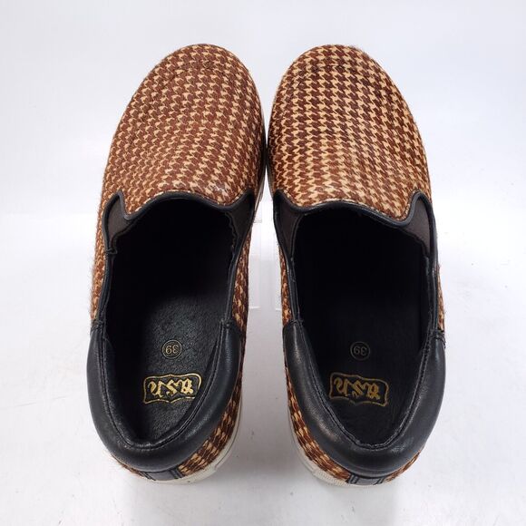 ASN Jam Slip On Casual Walking Shoe Womens Size 9 39 Brown White - Picture 4 of 9